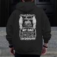 I Believe In Angels Because I Have An Amazing Once Up In Heaven My Dad Zip Up Hoodie Back Print