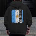 Best Argentinian Dad Ever Argentina Daddy Father's Day Zip Up Hoodie Back Print