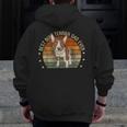Best Bull Terrier Dad Ever Retro Bull Terrier Dog Daddy Zip Up Hoodie Back Print