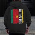 Best Cameroonian Dad Ever Cameroon Daddy Father's Day Zip Up Hoodie Back Print
