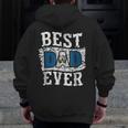 Best Dad Ever Father's Day Guatemala Flag Zip Up Hoodie Back Print