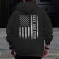 Best Dad Ever Flag American Fathers Day For Dad Son Zip Up Hoodie Back Print