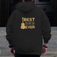 Best Dad Ever Guitar Chord Musician Guitarist Father's Day Zip Up Hoodie Back Print