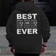Best Dad Ever Guitar Chords For Musician Father Zip Up Hoodie Back Print