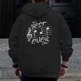 Best Dad Ever Music Notes Musician Fathers Day Zip Up Hoodie Back Print