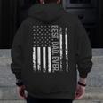 Best Dad Ever Usa Flag United States For Dad On Father's Day Zip Up Hoodie Back Print
