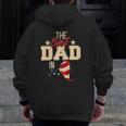 Best Dad In New York Fathers Day Patriotic Zip Up Hoodie Back Print