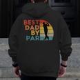 Best Dad By Par Daddy Golf Lover Golfer Father's Day Zip Up Hoodie Back Print