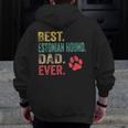 Best Estonian Hound Dad Ever Vintage Father Dog Lover Zip Up Hoodie Back Print