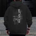 Best Papa Ever American Flag Dad Father's Day Zip Up Hoodie Back Print