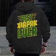 Best Papai Ever Awesome Brazilian Dad Brazil Zip Up Hoodie Back Print