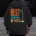 Best Papaw By Par Vintage Retro Golf Lover Grandpa Zip Up Hoodie Back Print