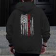 Best Papi Ever American Usa Flag Father’S Day For Papi Zip Up Hoodie Back Print