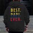 Best Papi Ever Colombian Flag Zip Up Hoodie Back Print