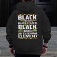 Black Father The Essential Element Father's Day Zip Up Hoodie Back Print