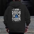 Blue Ribbon For Father Als Awareness Family Cure Zip Up Hoodie Back Print