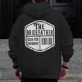 The Bridefather Scan For Payment Father Of The Bride Wedding Zip Up Hoodie Back Print