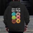 Check Out My Six Pack Donut Gym Zip Up Hoodie Back Print