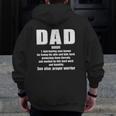 Christian Dad Definition Fathers Day 2021 Prayer Warrior Zip Up Hoodie Back Print