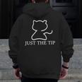 Dad To Dogs Just The Tip Cat Zip Up Hoodie Back Print