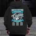 Being A Dad Guitarist Zip Up Hoodie Back Print