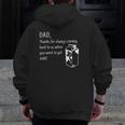 Dad Thanks For Coming Back When You Went To Get Milk Zip Up Hoodie Back Print