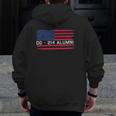 Dd-214 Proud Alumni Military Veteran Retired Served Flag Zip Up Hoodie Back Print