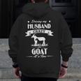 Driving My Husband Crazye Goat At A Time Zip Up Hoodie Back Print Driving My Husband Crazye Goat At A Time Zip Up Hoodie Back Print
