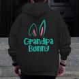 Easter Grandpa Bunny Zip Up Hoodie Back Print