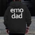 Emo Pride Dad Retro Goth Father's Day Summer Zip Up Hoodie Back Print