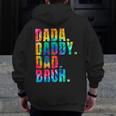 Father's Day 2023 Dada Daddy Dad Bruh Tie Dye Dad Jokes Mens Zip Up Hoodie Back Print
