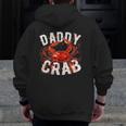 Father's Day Daddy Crab Zip Up Hoodie Back Print