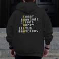 Father's Day Men From Daughter Son Wife For Husband Dad Zip Up Hoodie Back Print