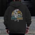 Father's Day Poppopsaurusrex Dinosaur Poppopsaurus Zip Up Hoodie Back Print