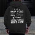 I Am A Female Veteran I'm Not A Princess Tshirt Veteran Day Zip Up Hoodie Back Print