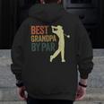 Best Grandpa By Par Apparel Golf Dad Father's Day Zip Up Hoodie Back Print