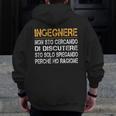 For A Father And Husband Engineer Zip Up Hoodie Back Print