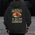 Lumberjack Art Men Dad Chainsaw Arborist Wood Logger Zip Up Hoodie Back Print Lumberjack Art Men Dad Chainsaw Arborist Wood Logger Zip Up Hoodie Back Print