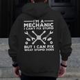 Mechanic For Men Dad Car Auto Diesel Automobile Garage Zip Up Hoodie Back Print