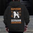 Poodle Lover Superior German Engineering Zip Up Hoodie Back Print