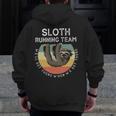 Quote's Sloth Running Team Zip Up Hoodie Back Print