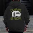 Rv Camping Grandpa Father's Day Camper Zip Up Hoodie Back Print