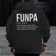 Funpa Noun Like Grandpa Cooler Smarter Than Dad Father's Day Zip Up Hoodie Back Print