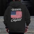 Gramps An American Original Patriotic 4Th Of July Zip Up Hoodie Back Print