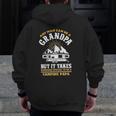Grandfather Camp Lover Proud Camping Papa Zip Up Hoodie Back Print