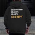 Grandfather Grandpa Grampy Grumpy Zip Up Hoodie Back Print