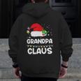 Grandpa Claus Santa Hat Xmas Christmas Zip Up Hoodie Back Print