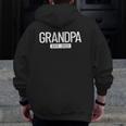 Grandpa Est 2022 New Grandparent 2022 Grandpa Zip Up Hoodie Back Print