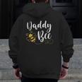 Happy Father's Day Daddy Bee Family Matching Cute Zip Up Hoodie Back Print