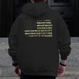 Husband Daddy Protector Hero Fathers Day Flag Dad Papa Zip Up Hoodie Back Print